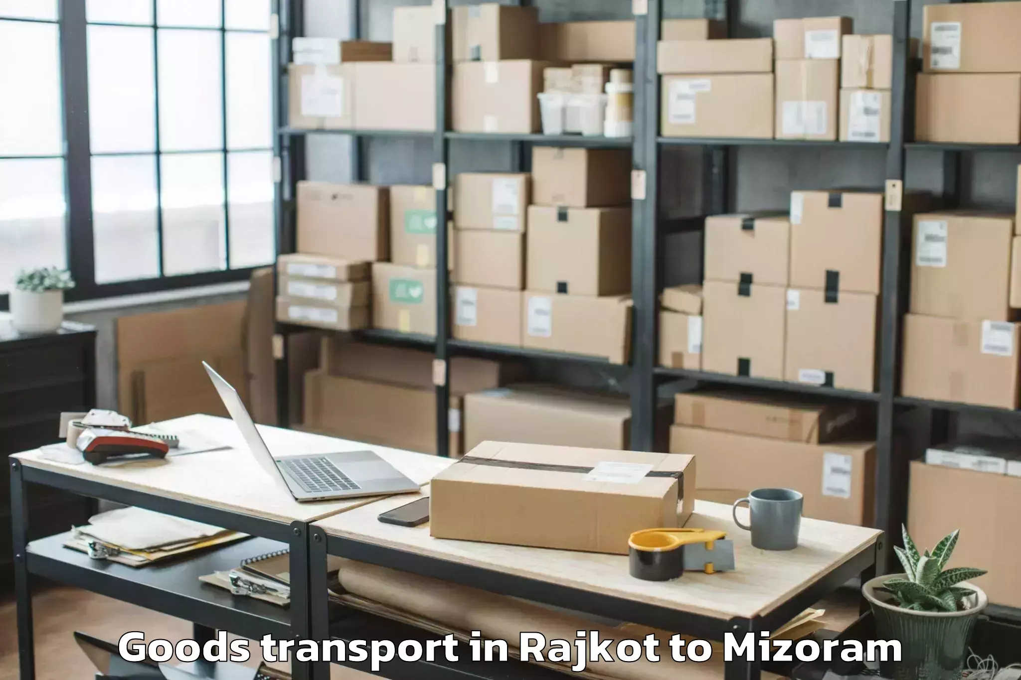 Book Your Rajkot to Hnahthial Goods Transport Today